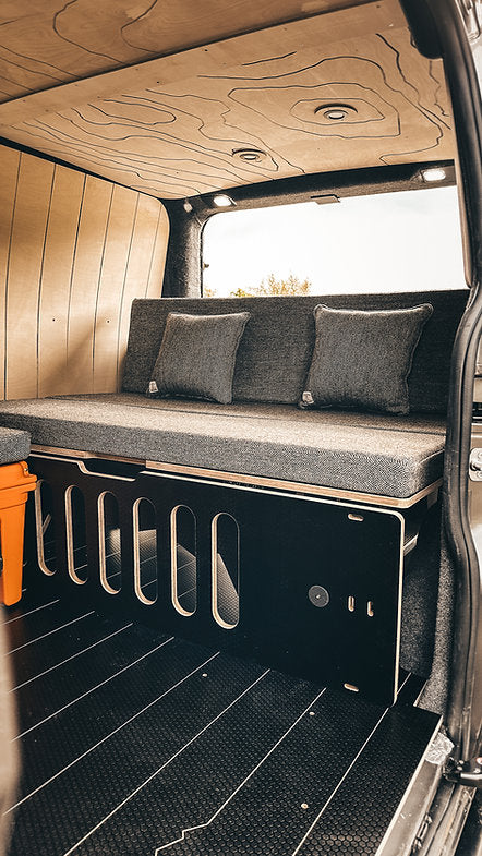 Cuillin: Full Width & 3/4 bed option for Small/Medium Vans with storage options
