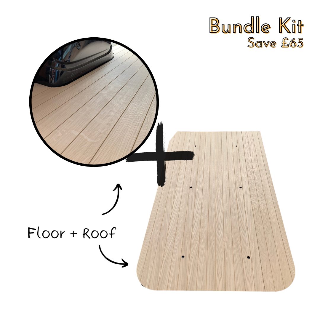 VW T5/T6 Oak Veneered MDF Floor & Ceiling Bundle