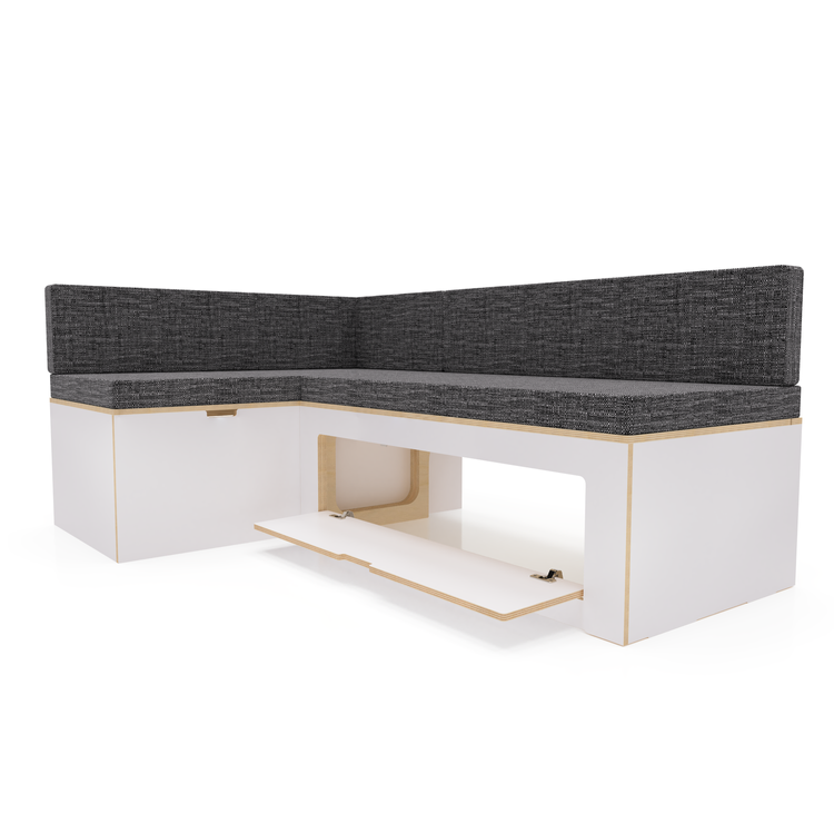 Laminated L Shaped Universal Bed