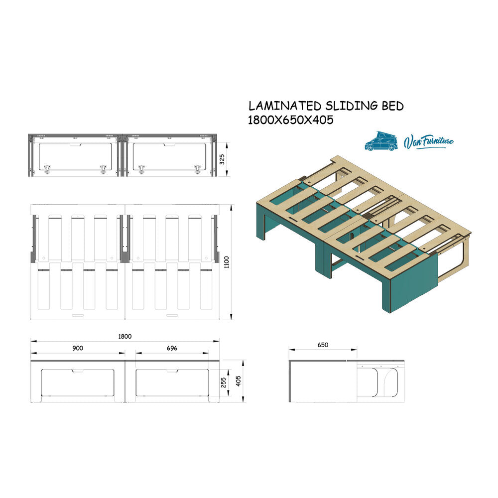 Laminated Ply Sliding Bed