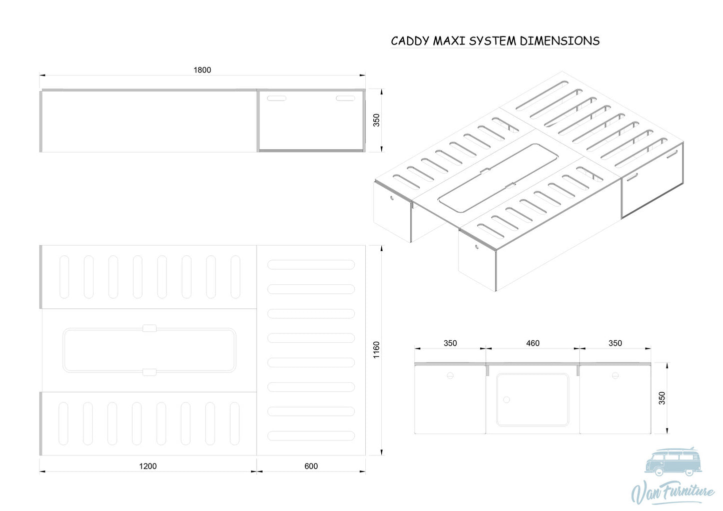 VW Caddy Pod Bed System