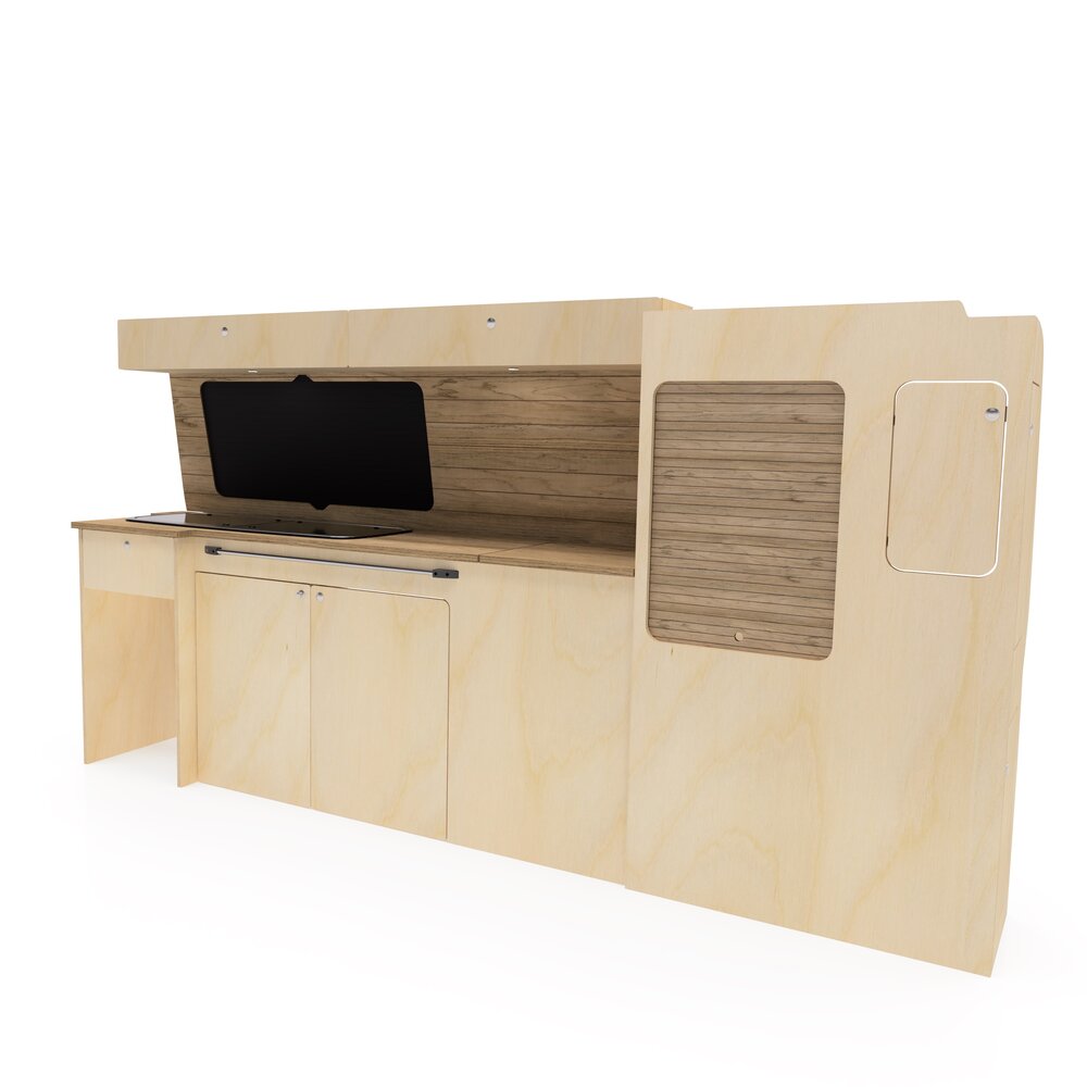 VW T5/T6 Plain Birch Ply Campervan Kitchen Interior Unit