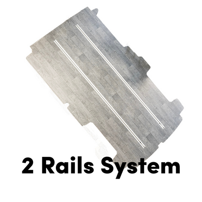 Mobiframe Bed Bench on Rails - 3 Seater