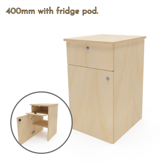 Small Ply Side Cabinet With Fridge Pod