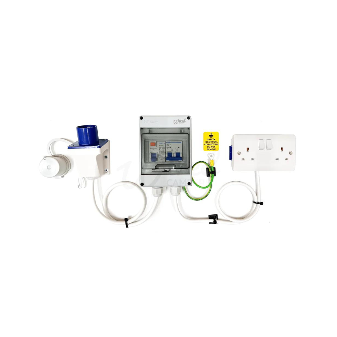 Mini 240V Double Pole Mains Camper Van Hook Up Electrical Kit Seaside Campers