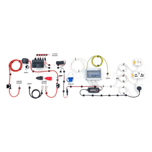 Complete Camper Van Electrical System - 12V Split Charge & 240V Mains