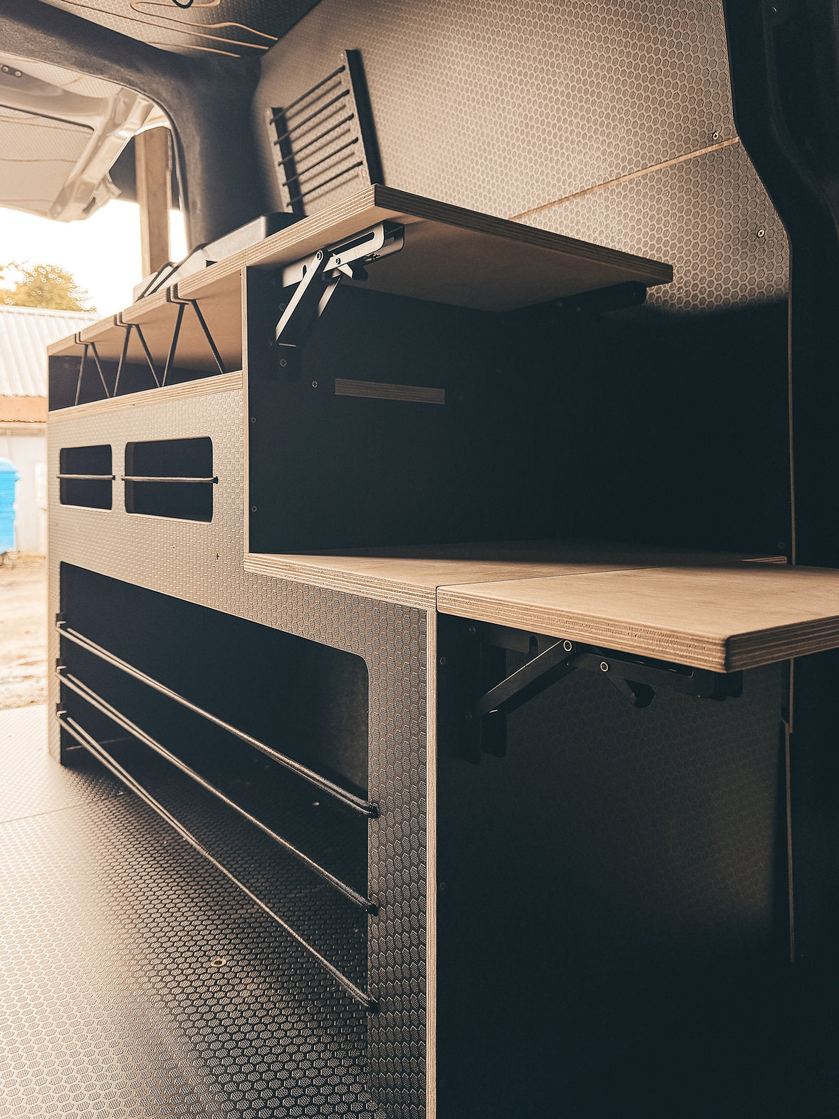 Clachan Storadh – Side Storage Unit for VW Caddy, T5/T6/T7 & Transit Custom Vans