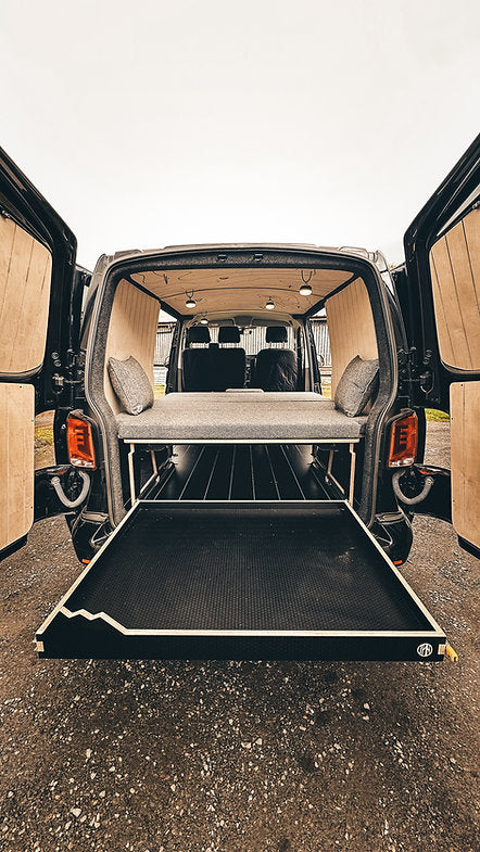 Cuillin: Full Width & 3/4 bed option for Small/Medium Vans with storage options