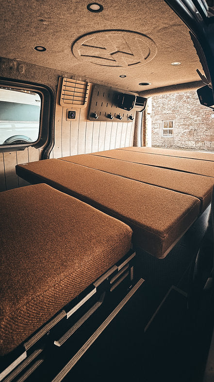 Cuillin: Full Width & 3/4 bed option for Small/Medium Vans with storage options