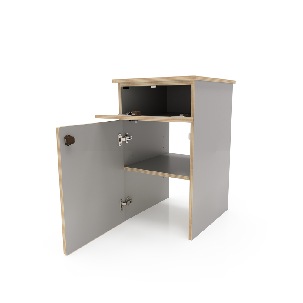 Small Laminated Ply Side Cabinet With Fridge Pod