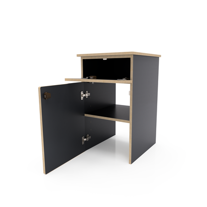 Small Laminated Ply Side Cabinet With Fridge Pod