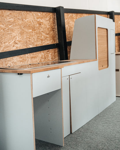 In stock now: VW T5/T6 Campervan Kitchen Interior Unit (Light grey)