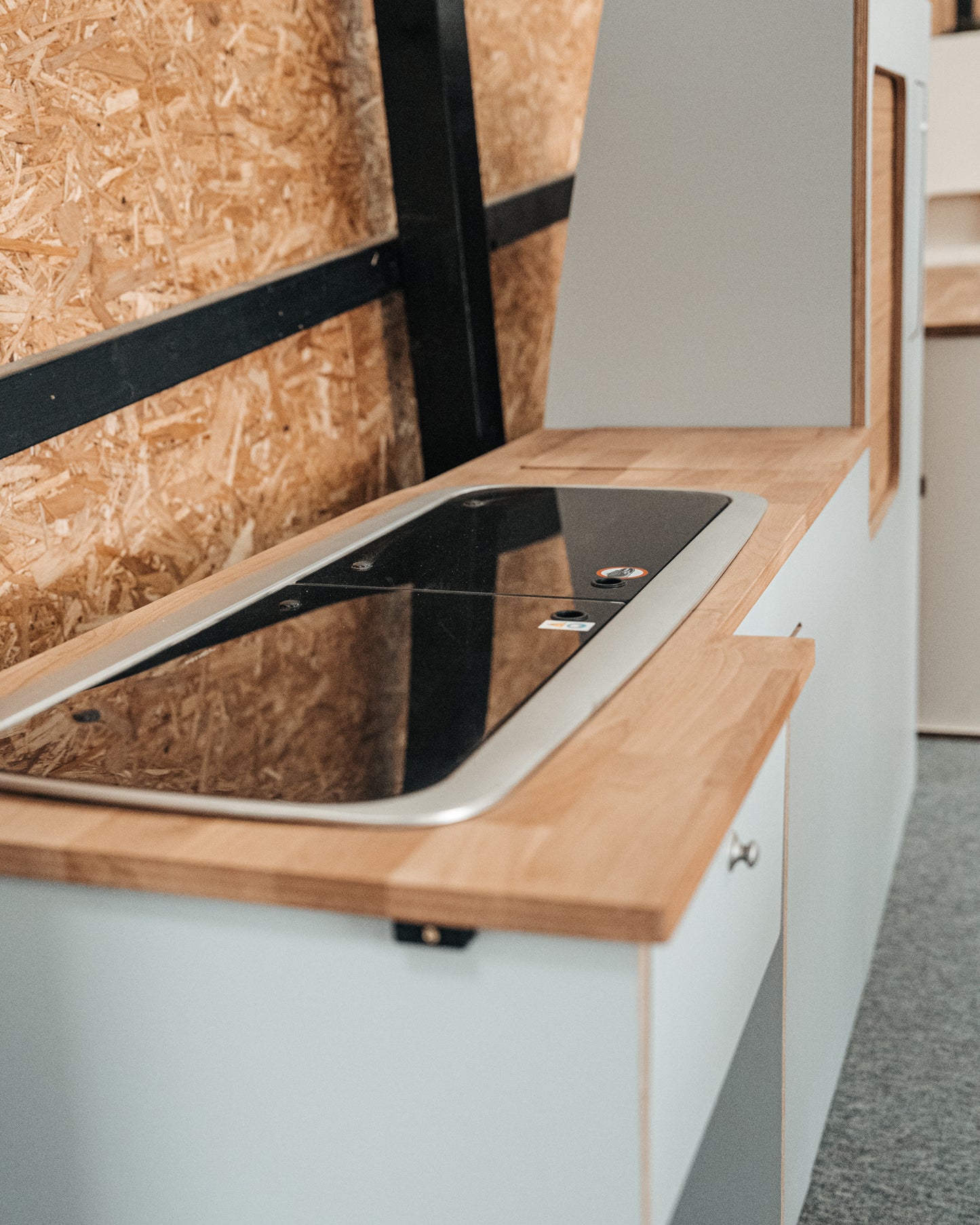 In stock now: VW T5/T6 Campervan Kitchen Interior Unit (Light grey)