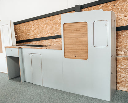 In stock now: VW T5/T6 Campervan Kitchen Interior Unit (Light grey)