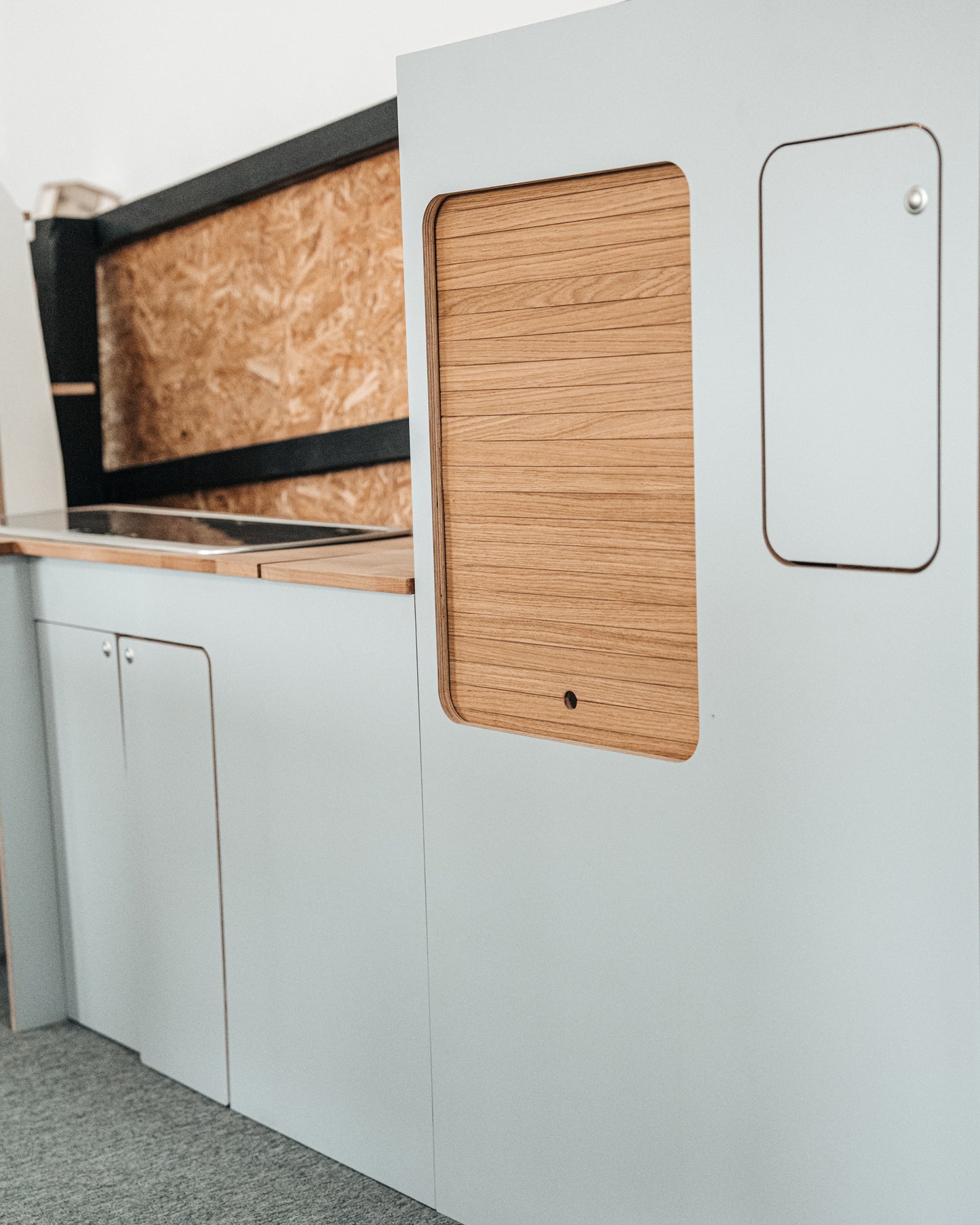 In stock now: VW T5/T6 Campervan Kitchen Interior Unit (Light grey)