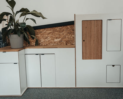 In stock now: VW FTC Slimline 130 Campervan Kitchen interior (White)