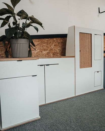 In stock now: VW FTC Slimline 130 Campervan Kitchen interior (White)