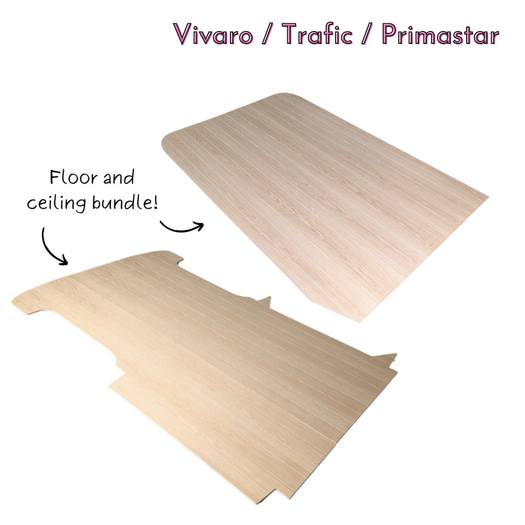 Vivaro / Trafic / Primastar Oak Veneered Ply Floor & Ceiling Bundle