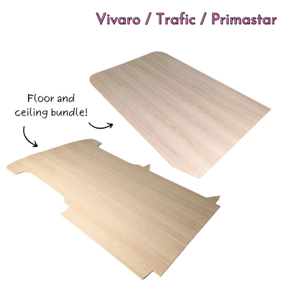 Vivaro / Trafic / Primastar Oak Veneered Ply Floor & Ceiling Bundle