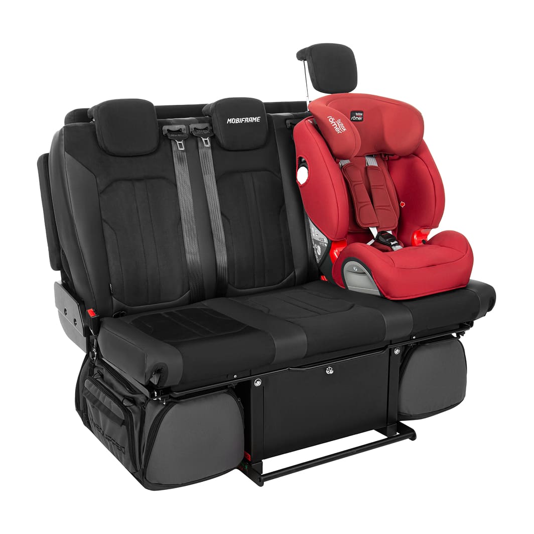 Mobiframe Bed Bench on Rails - 3 Seater