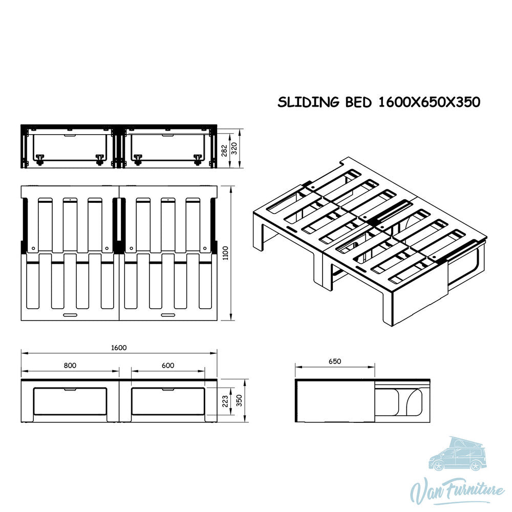 Low Height Ply Sliding Bed