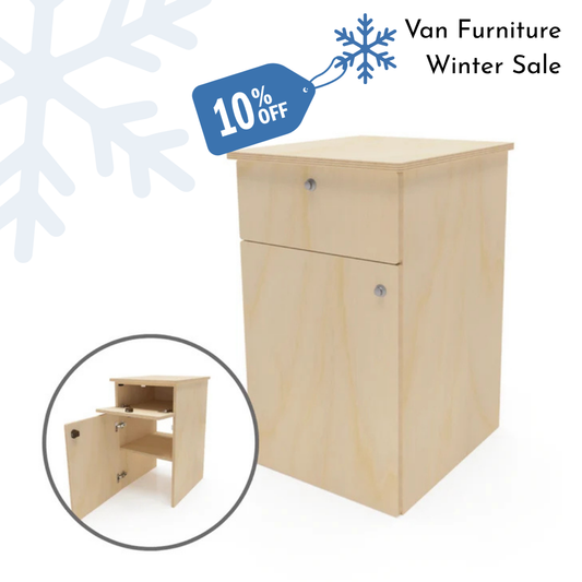 Small Ply Side Cabinet With Fridge Pod