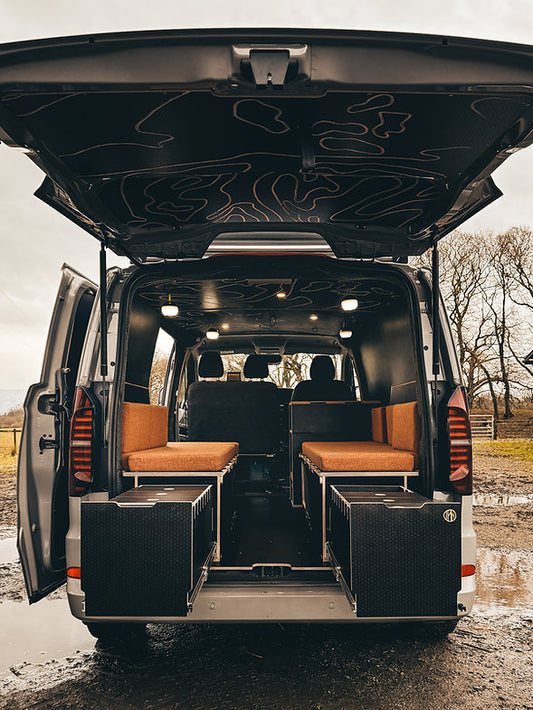 Assynt: Twin U-shape sofa with two extending cookstation and storage drawers NEW