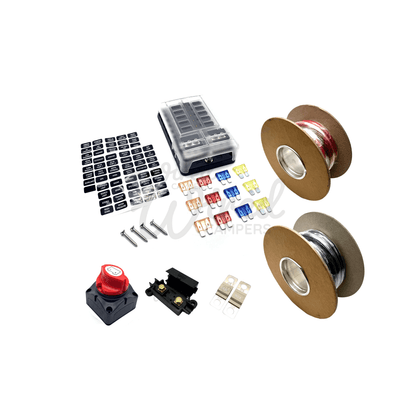 Camper Van / Motorhome 12V 12 Way Blade Fuse Box & Isolator Wiring Kit