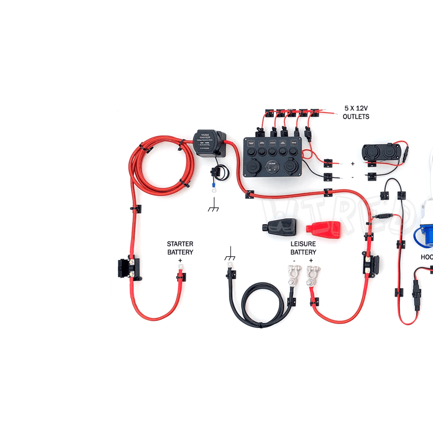 Complete Camper Van Electrical System - 12V Split Charge & 240V Mains