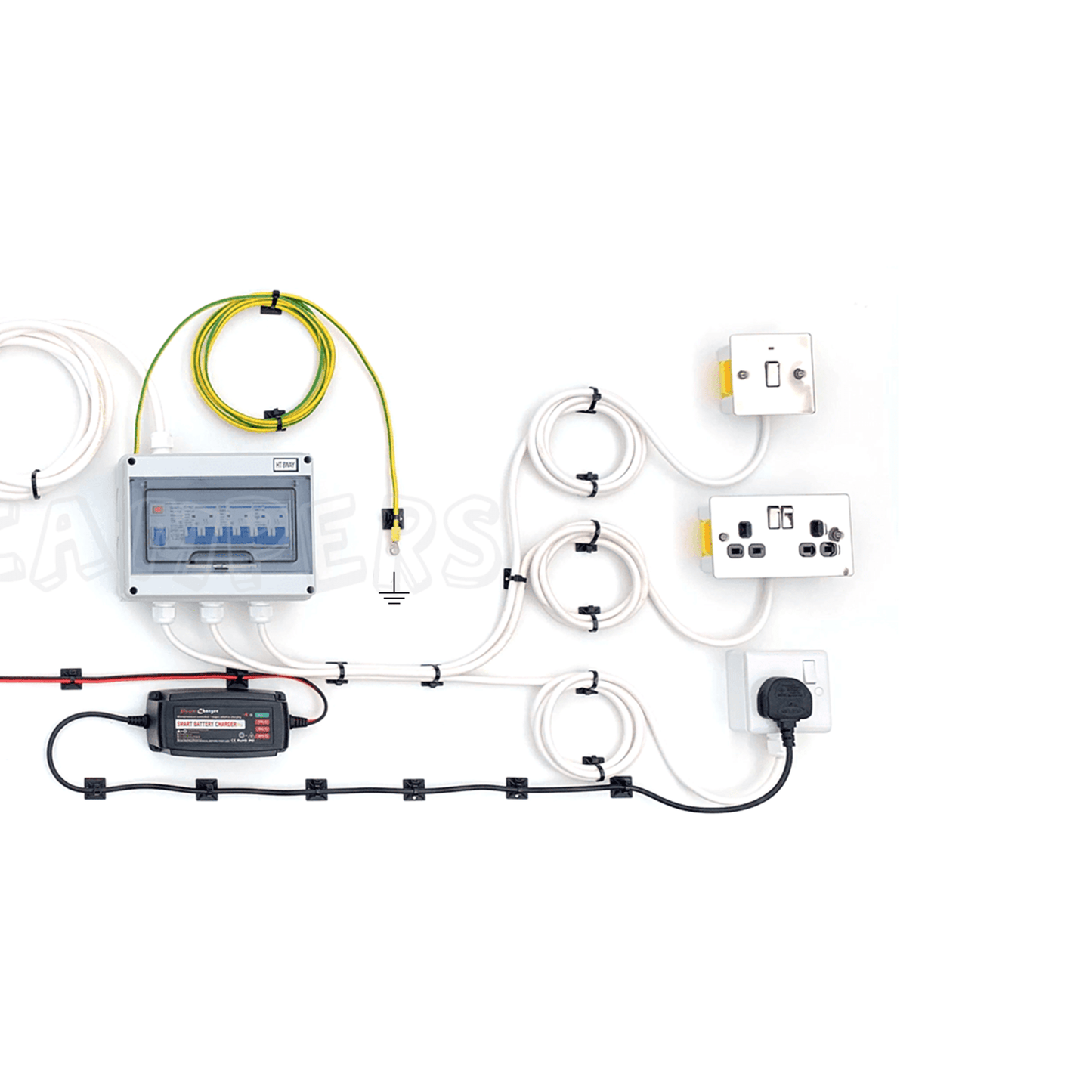 Complete Camper Van Electrical System - 12V Split Charge & 240V Mains