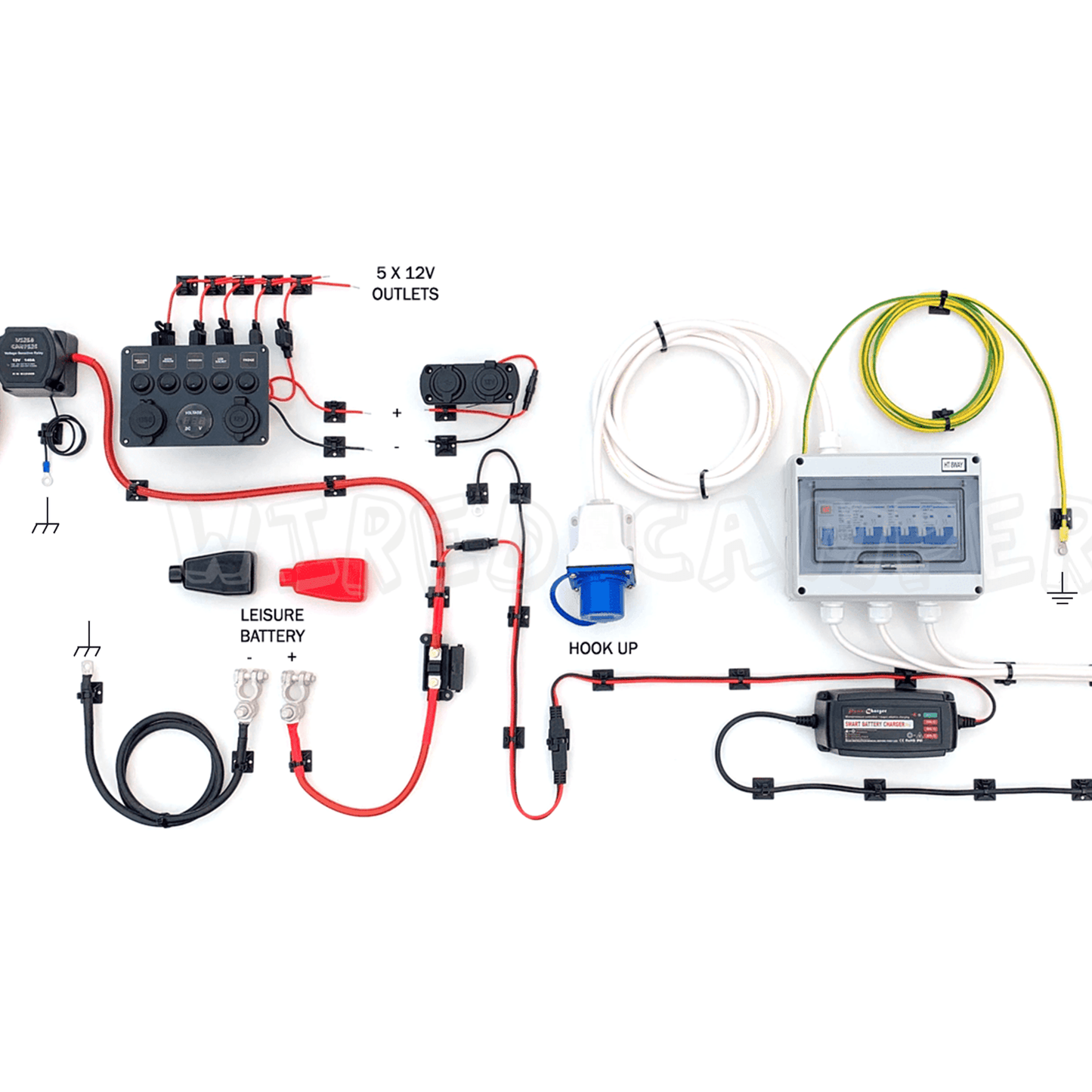 Complete Camper Van Electrical System - 12V Split Charge & 240V Mains