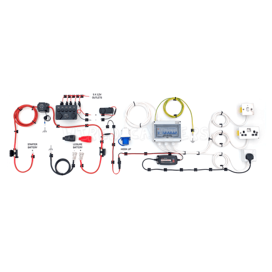 Complete Camper Van Electrical System - 12V Split Charge & 240V Mains