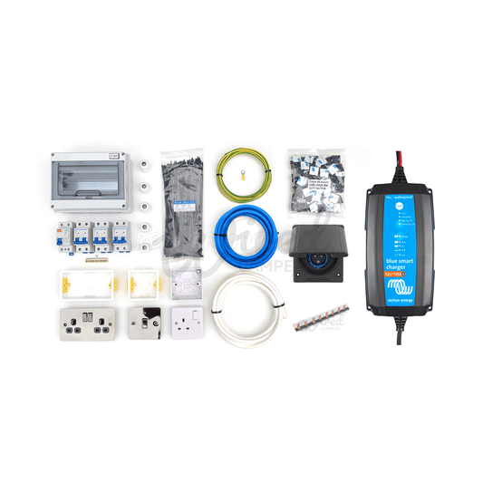 DIY Self Build 240V Camper Van Mains Hook Up Kit With Victron Battery Charger