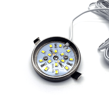 Camper Van Linkable Black 12V DC Warm White LED SMD Ceiling Lights - Recess Mount