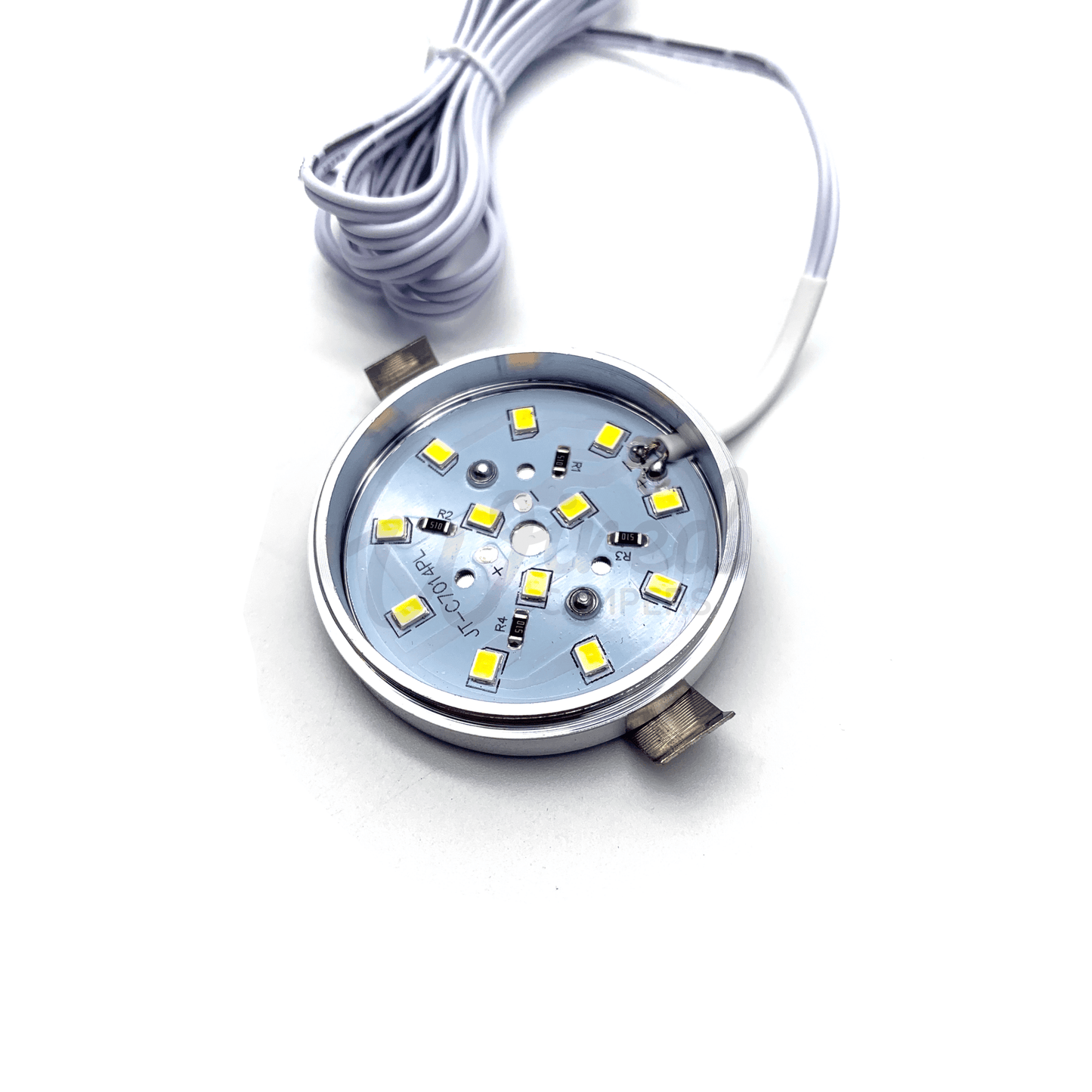 Camper Van Linkable Silver 12V DC Warm White LED SMD Ceiling Lights - Recess Mount