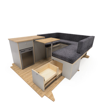 In stock now: T5/T6 U-Shaped Campervan Interior