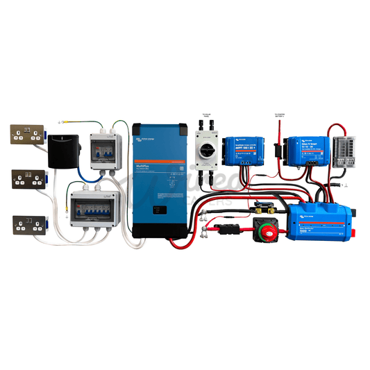 Victron Energy 2000VA Off Grid Mains Kit With Orion & SmartSolar - Multiplus 12/2000/80