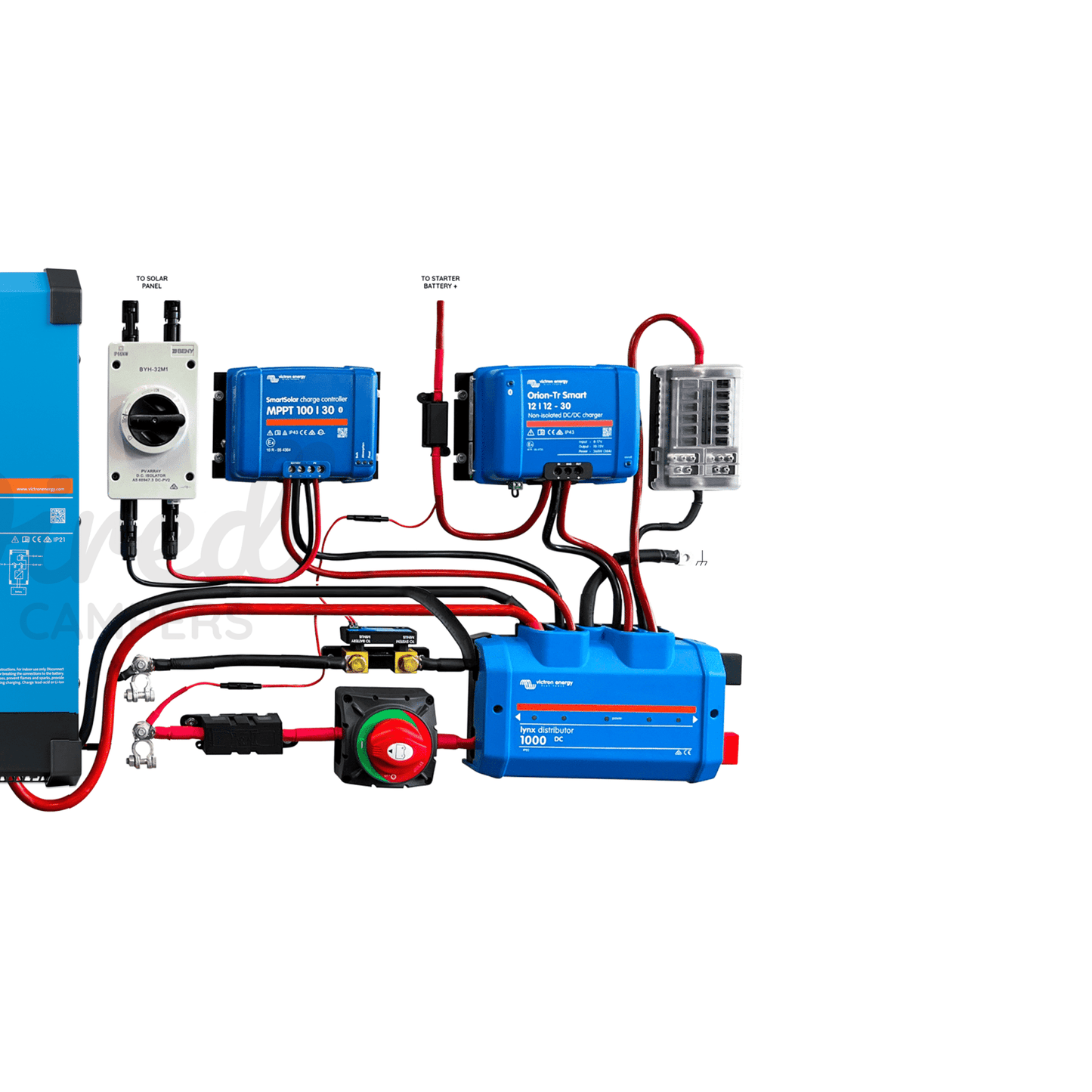 Victron Energy 3000VA Off Grid Mains Kit With Orion & SmartSolar - Multiplus-II 12/3000/120
