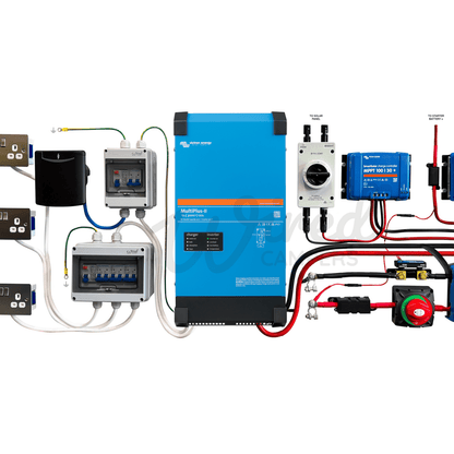 Victron Energy 3000VA Off Grid Mains Kit With Orion & SmartSolar - Multiplus-II 12/3000/120
