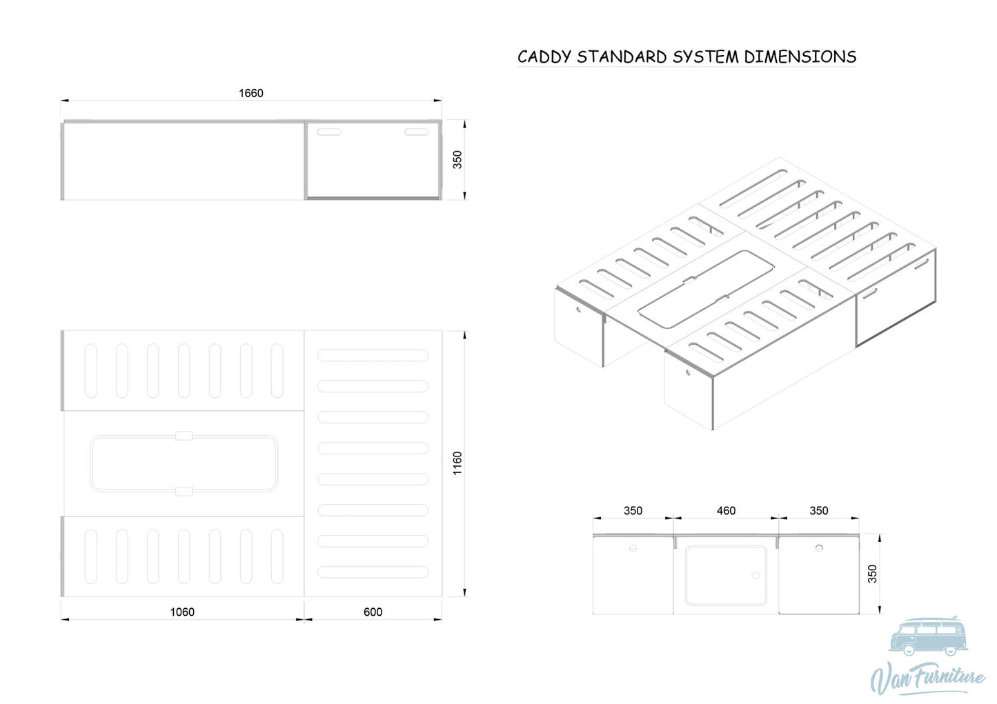 VW Caddy Pod Bed System