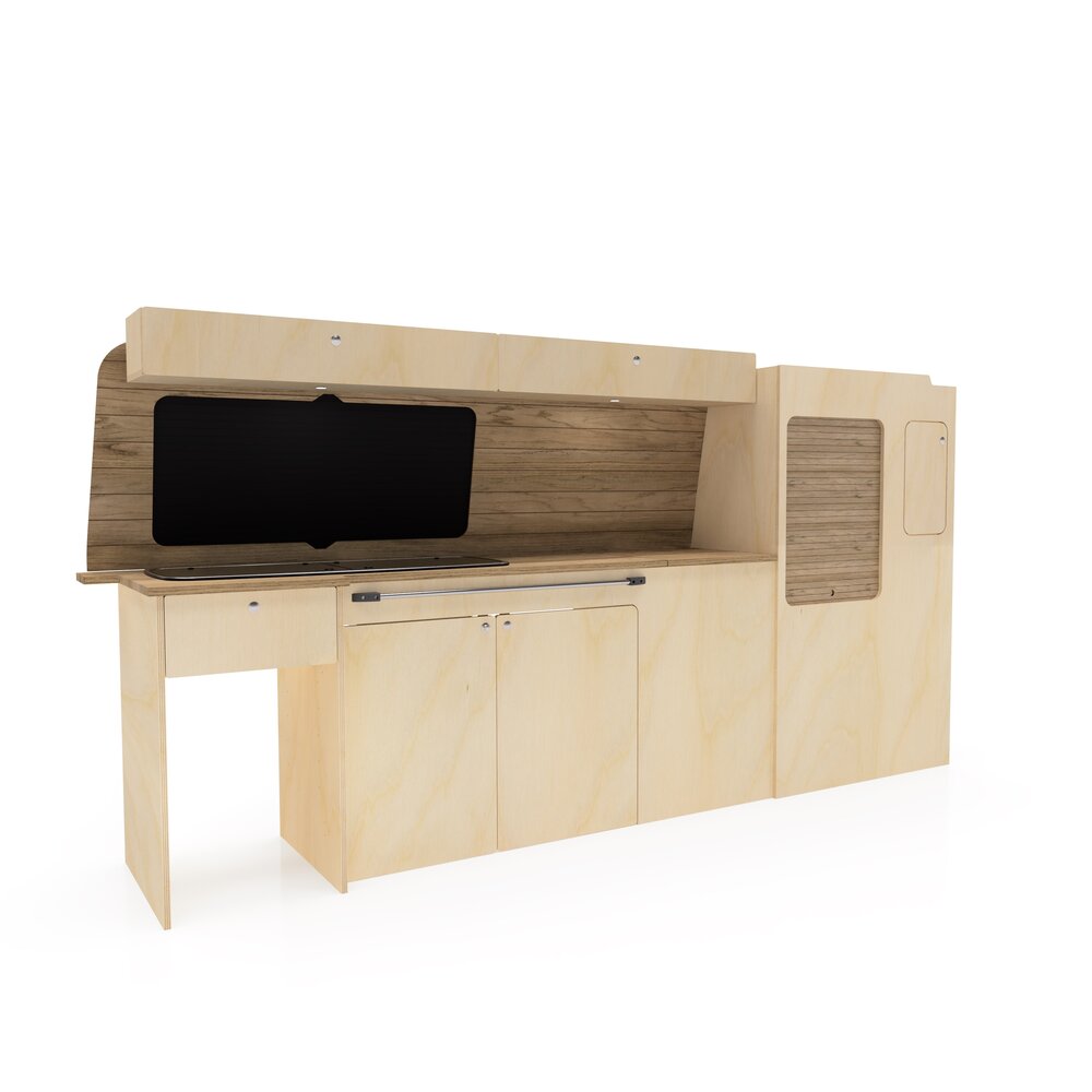 VW T5/T6 Plain Birch Ply Campervan Kitchen Interior Unit