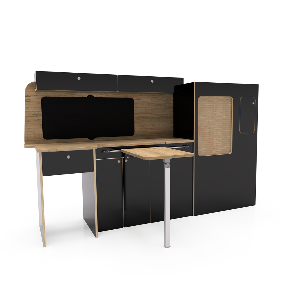 Square Backed Universal Campervan Kitchen Interior Unit